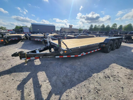 New 2026 Iron Bull 83x24' Equipment Trailer Triple 7k Axles 21k Gvwr
