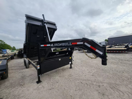 New 2026 Iron Bull Gooseneck Telescopic 83x16 2' Sides Dump Trailer With Spreader Gate