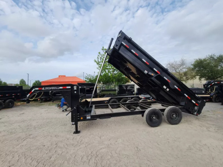 New 2026 Iron Bull Gooseneck Telescopic 83x16 2' Sides Dump Trailer With Spreader Gate