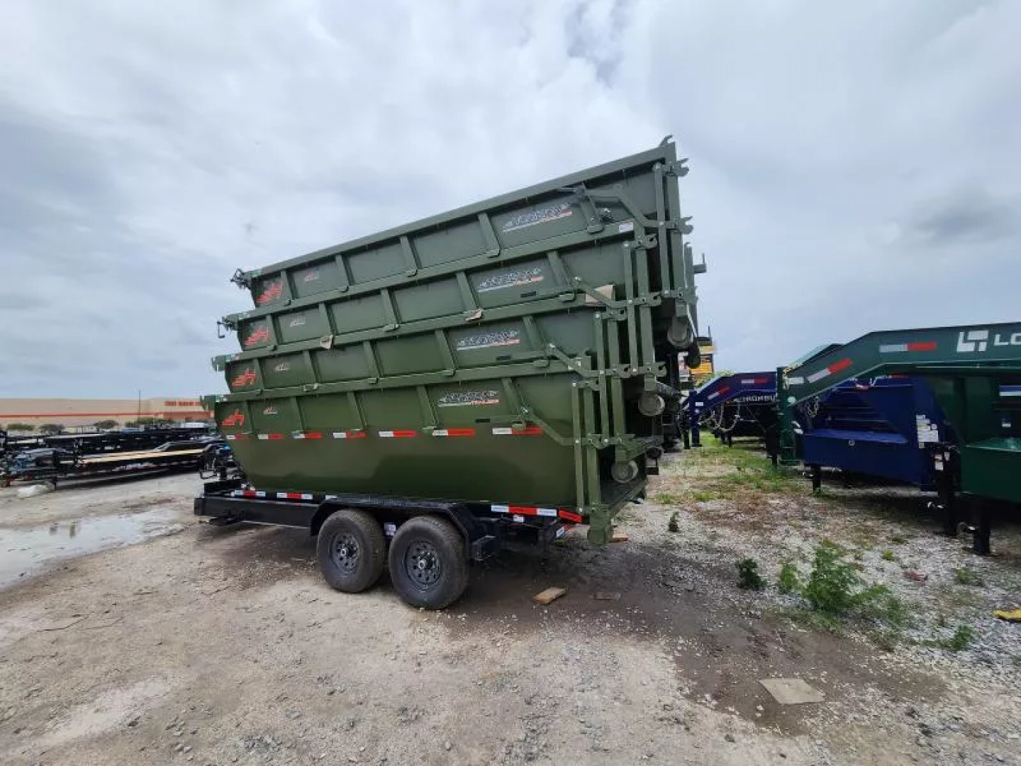 New 2025 Horizon Trailers (4) Package Containers With 16' Roll Off Bumper Pull RDZBP-16' 7K Roll Off