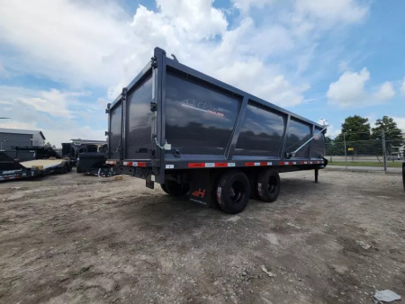 New 2026 Horizon Trailers HZHGN- 8.5x20' With 4' 10K Axles 25k Gvwr Dump Trailer Telescopic With Crank Tarp System Slide in Ramps With Spreader Gate