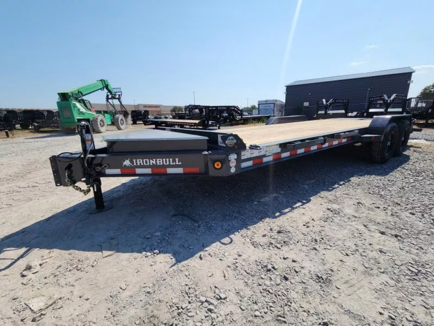 New 2026 Iron Bull 83x20' Equipment Trailer With I Beam Frame & Tool Box 14k Gvwr 7k Axles