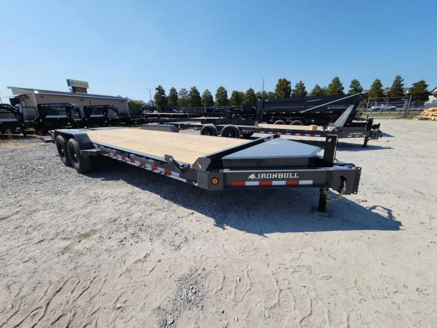 New 2026 Iron Bull 83x20' Equipment Trailer With I Beam Frame & Tool Box 14k Gvwr 7k Axles