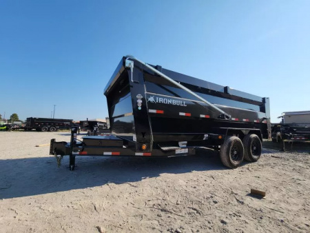 New 2026 Iron Bull 83x16' & 4' Sides Dump Trailer Crank System Tarp 7 Ga Floor With Side Armor 14999# Gvwr