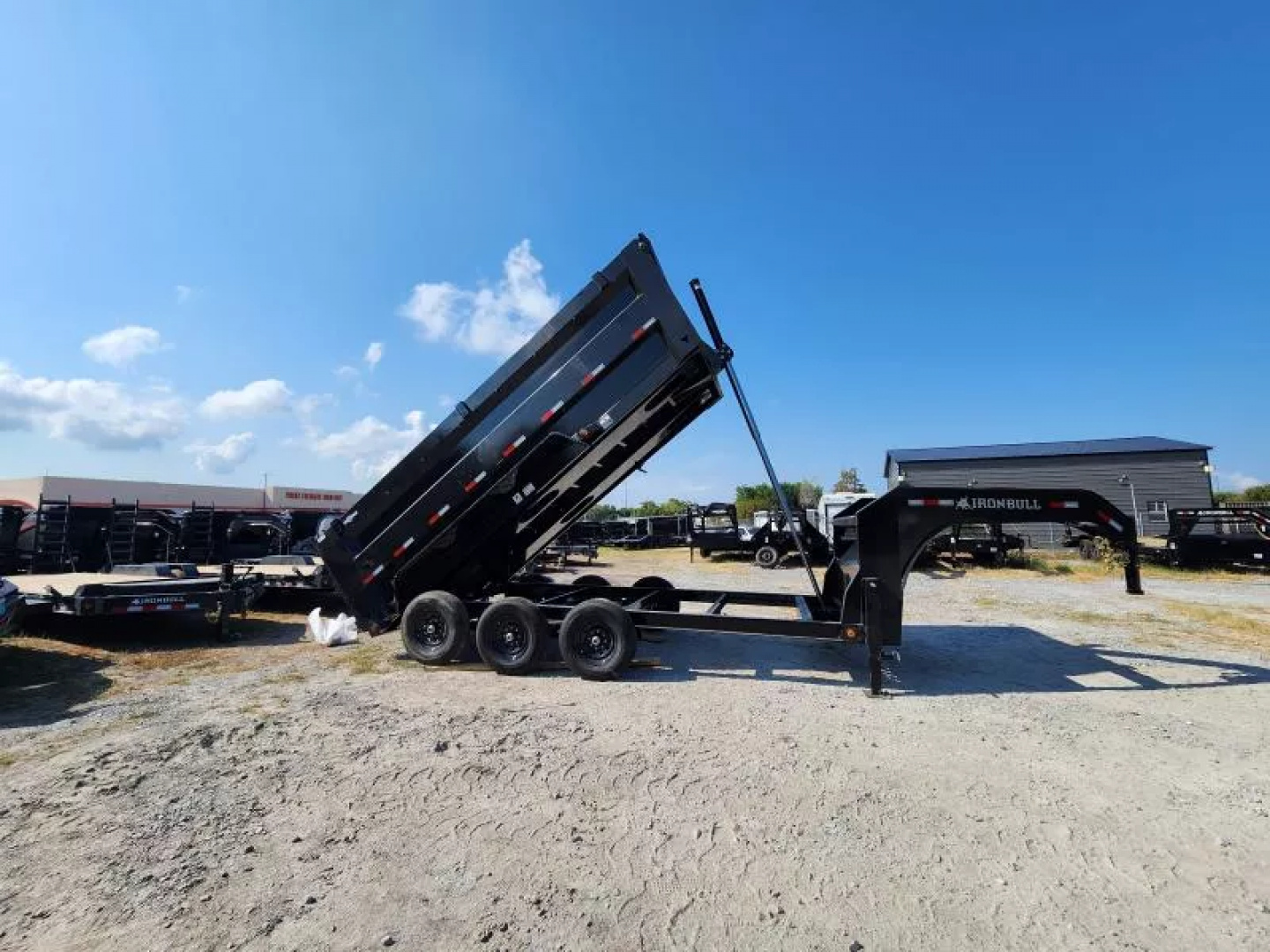 New 2026 Iron Bull Gooseneck Dump Trailer 83x16 & 4' Sides (3) 7k Axles 21k Gvwr Telescopic