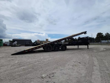 New 2026 Iron Bull Gooseneck 30'x102" DeckOver Tilt Trailer Triple Axles Power Tilt 21k Gvwr Triple 7k Axles DeckOver