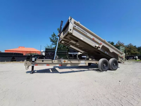New 2026 Iron Bull 83x16' True 24" Sides Telescopic Sand Storm 7 Ga Floor Spreader Gate 14999# Gvwr Dump Trailer
