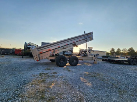 New 2026 Iron Bull 83x16' True 24" Sides Telescopic Sand Storm 7 Ga Floor Spreader Gate 14999# Gvwr Dump Trailer