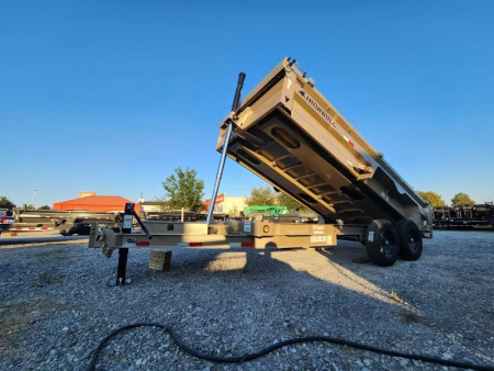 New 2026 Iron Bull 83x16' True 24" Sides Telescopic Sand Storm 7 Ga Floor Spreader Gate 14999# Gvwr Dump Trailer