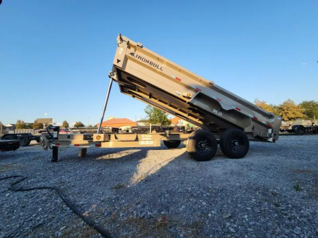 New 2026 Iron Bull 83x16' True 24" Sides Telescopic Sand Storm 7 Ga Floor Spreader Gate 14999# Gvwr Dump Trailer