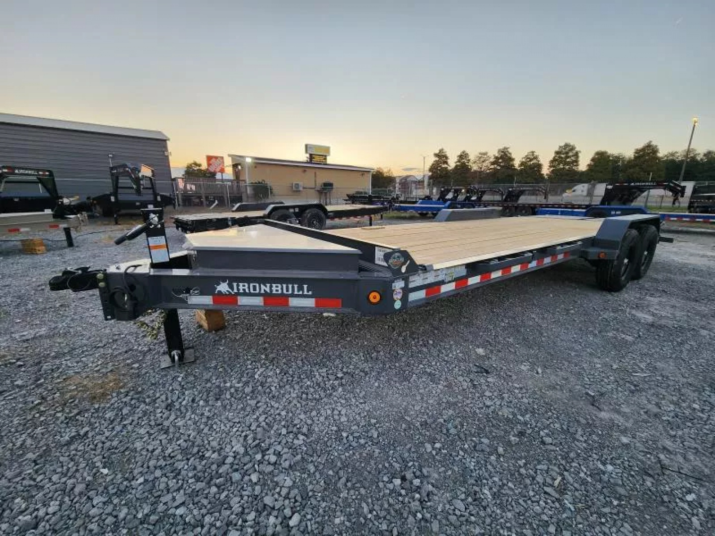 New 2026 Iron Bull 83x22' With Tool Box & I Beam Frame 14k Gvwr Rampage Ramps Equipment Trailer