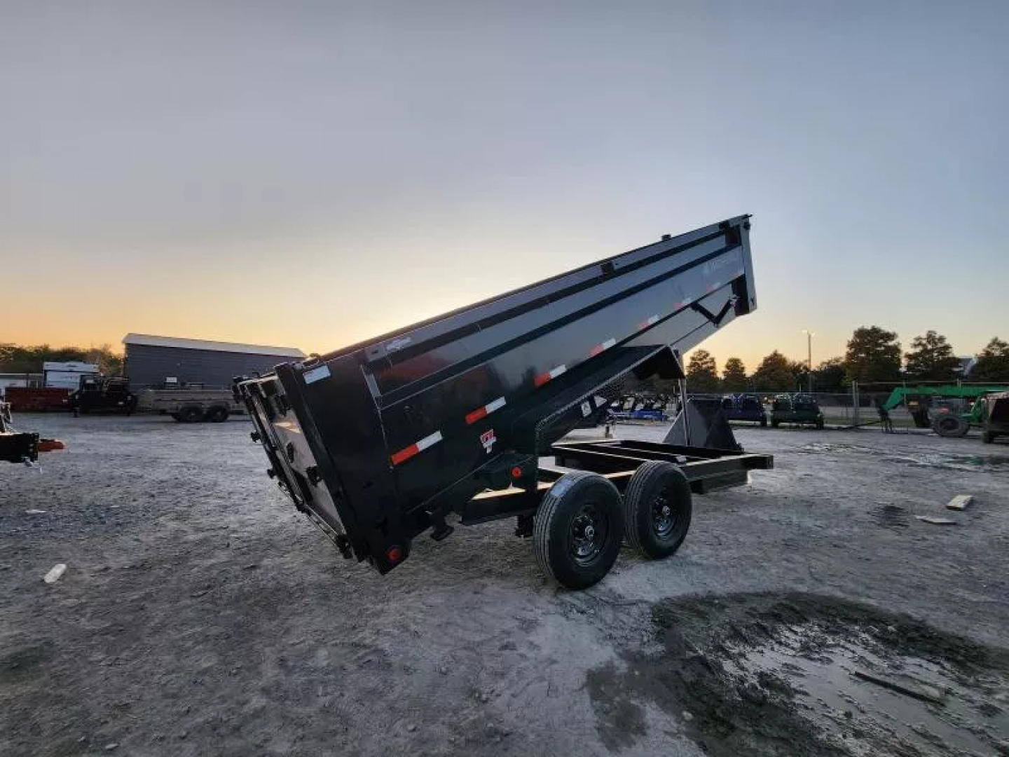 New 2026 Iron Bull 83x16 With 3' Sides Telescopic Dump Trailer Aluminum Slide in Ramps Spreader Gate 7 Ga Floor With 14999 Gvwr