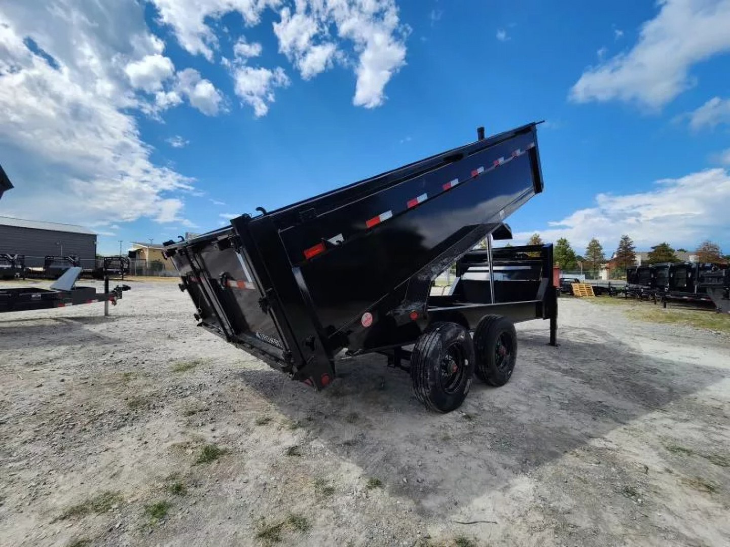New 2026 Iron Bull 83x16' With 3' Sides With Heavy Axles  21k Gvwr Super Single Wheel 10k Axles Telescopic Gooseneck Dump Trailer