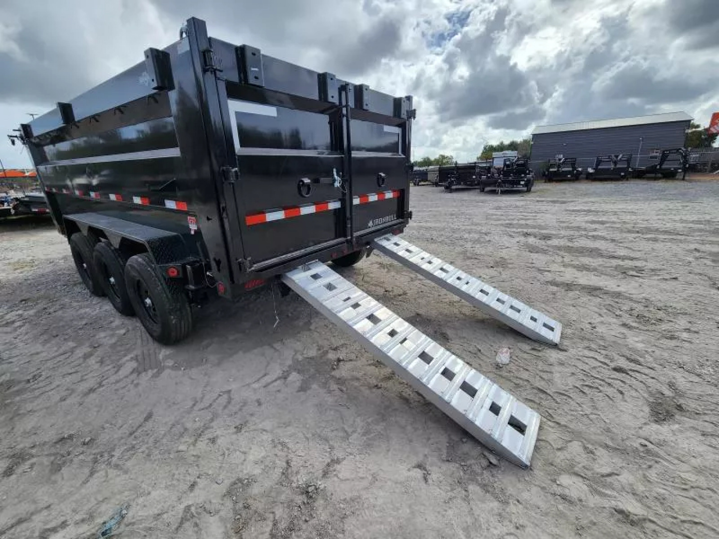 New 2026 Iron Bull 83x16' With 4' Sides Dump Trailer Triple Axles 21k Gvwr Aluminum Slide in Ramps 7Ga Floor