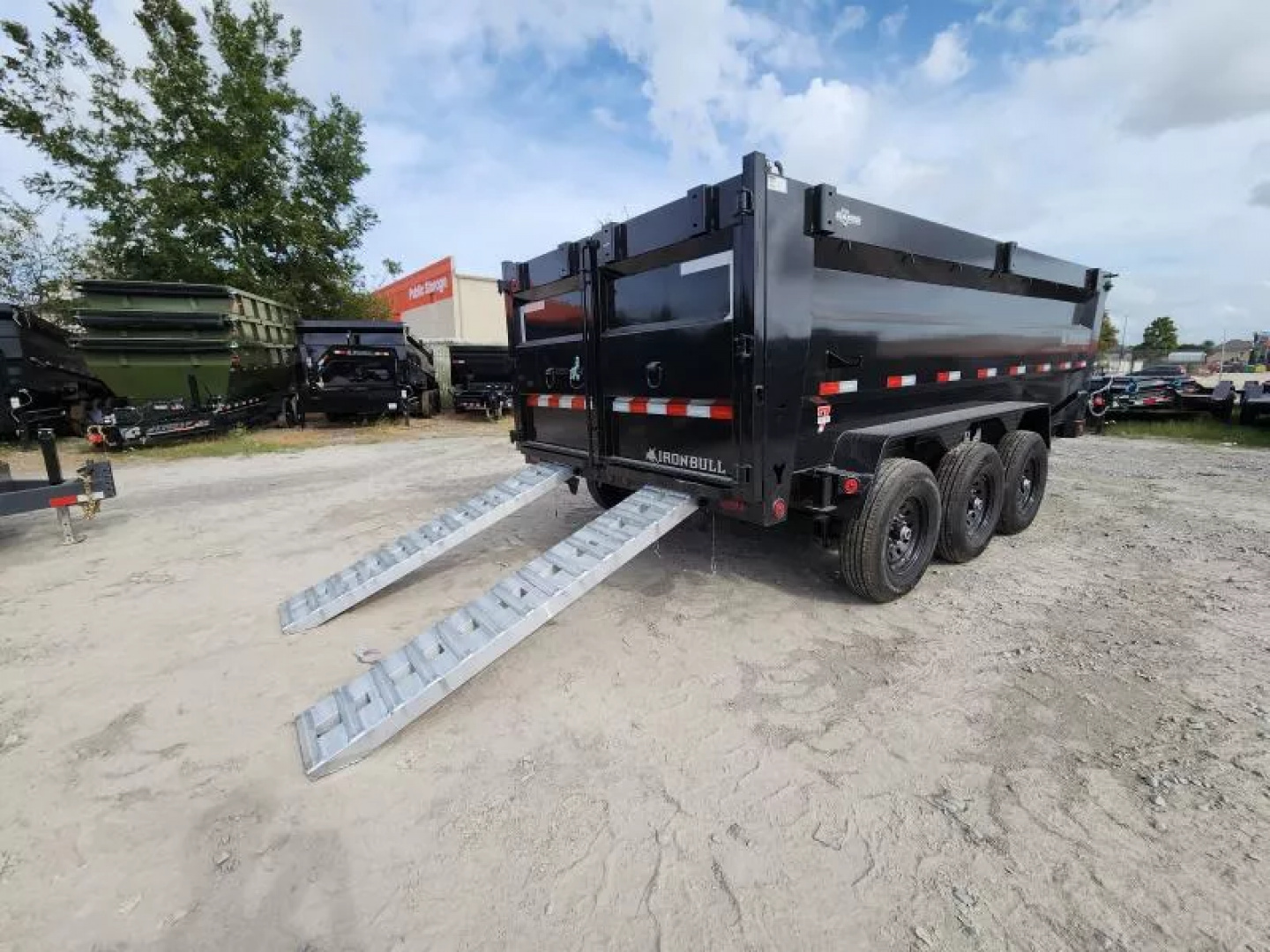 New 2026 Iron Bull 83x16' With 4' Sides Dump Trailer Triple Axles 21k Gvwr Aluminum Slide in Ramps 7Ga Floor