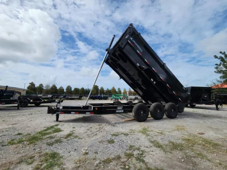 New 2026 Iron Bull 83x16' With 4' Sides Dump Trailer Triple Axles 21k Gvwr Aluminum Slide in Ramps 7Ga Floor