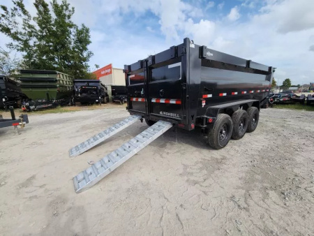 New 2026 Iron Bull 83x16' With 4' Sides Dump Trailer Triple Axles 21k Gvwr Aluminum Slide in Ramps 7Ga Floor