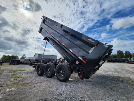 New 2026 Iron Bull 83x16' With 4' Sides Dump Trailer Triple Axles 21k Gvwr Aluminum Slide in Ramps 7Ga Floor