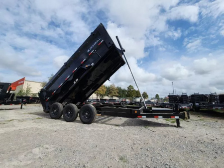 New 2026 Iron Bull 83x16' With 4' Sides Dump Trailer Triple Axles 21k Gvwr Aluminum Slide in Ramps 7Ga Floor