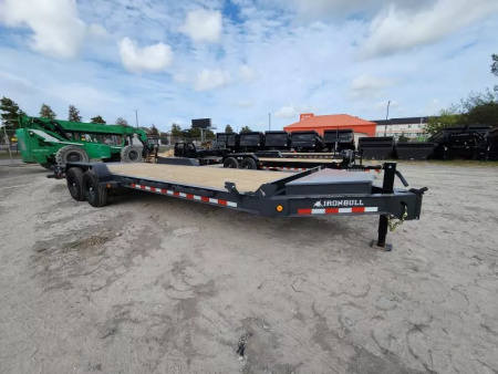 New 2026 Iron Bull 83x24' (2) 7k Axles 14k Gvwr Rampage Ramps Equipment Trailer