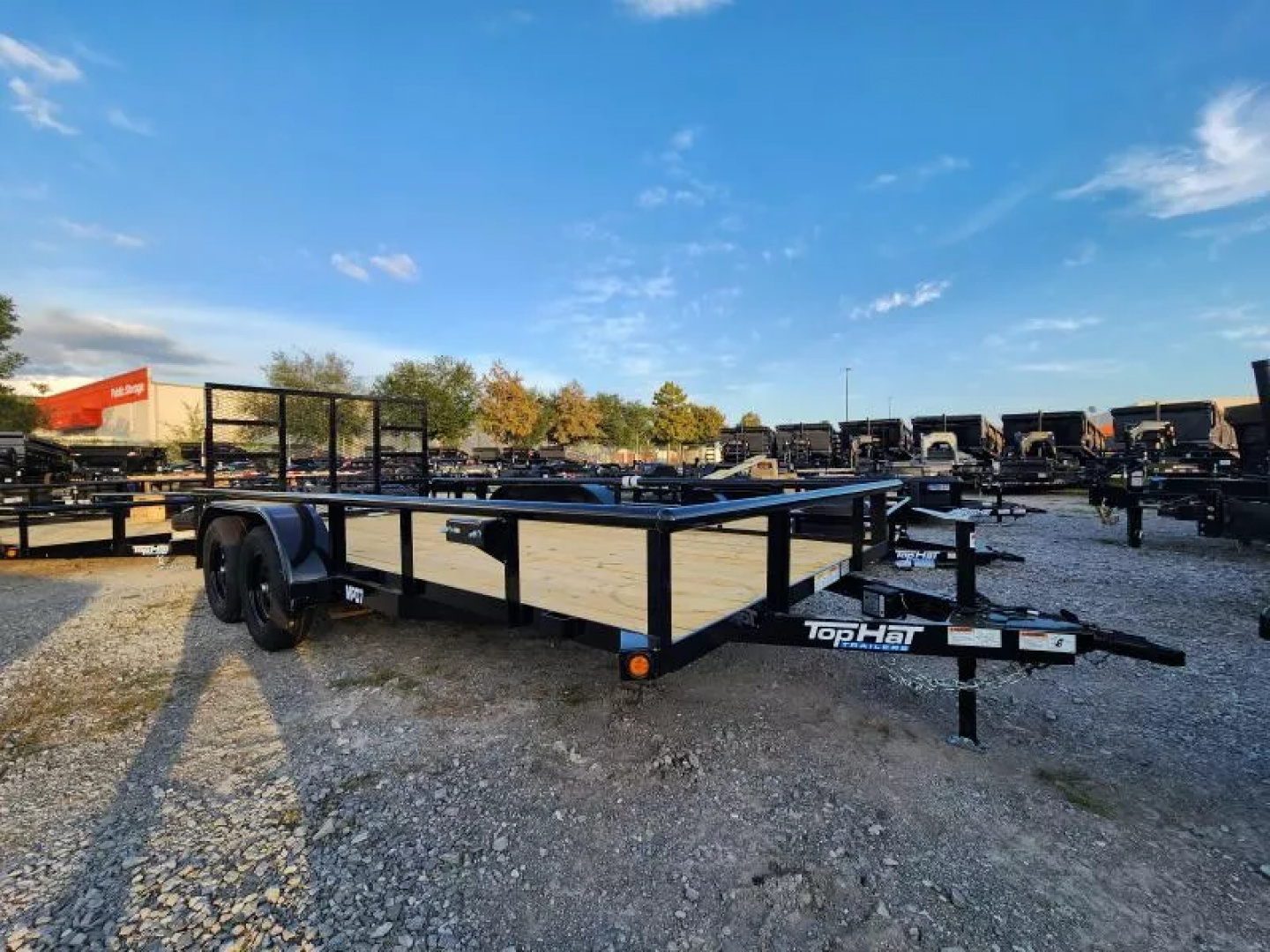New 2026 Top Hat Trailers PIPE TOP 83"X16' Rear Gate Square Tube 7k GvwrUtility Trailer