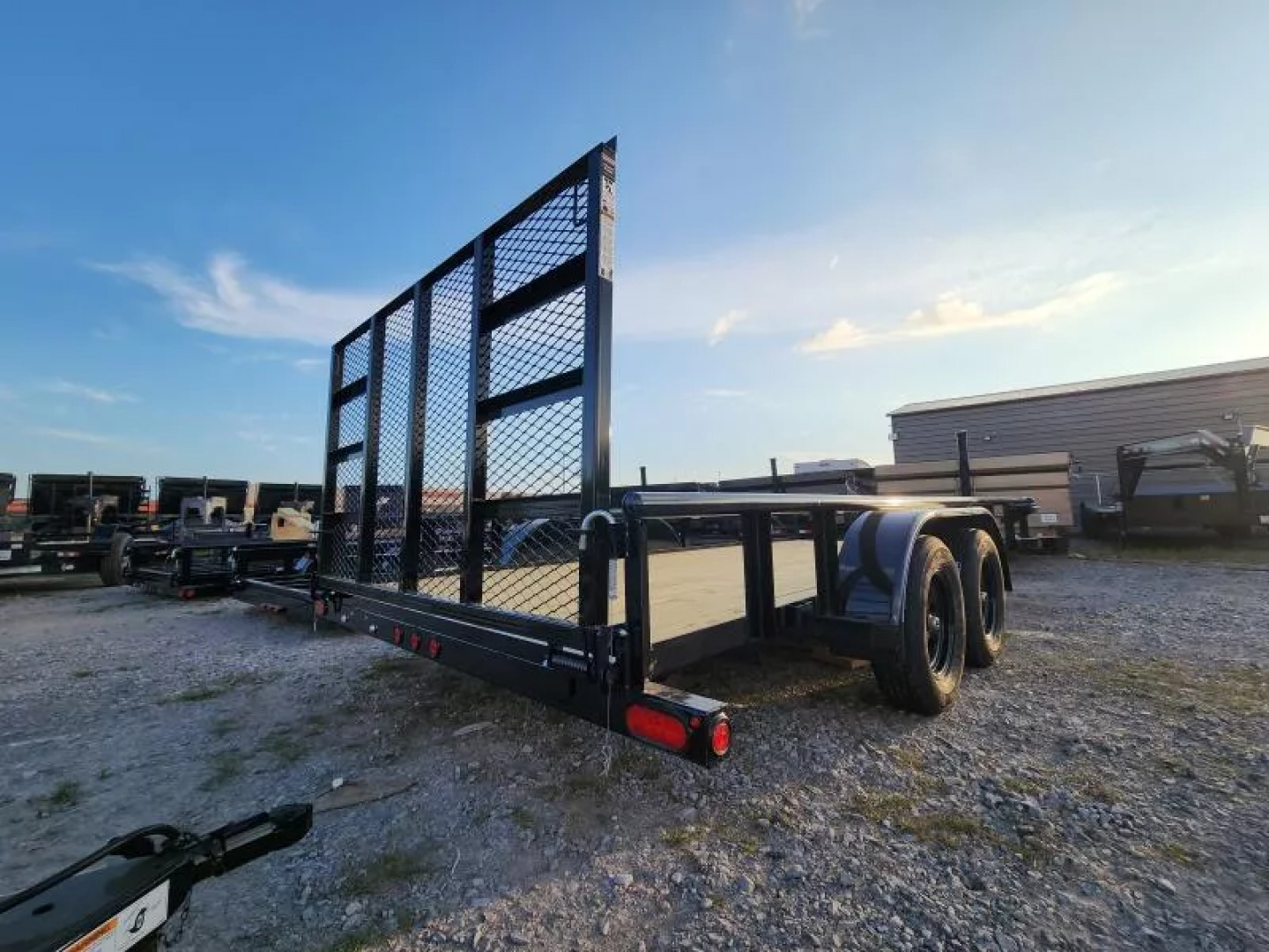 New 2026 Top Hat Trailers PIPE TOP 83"X16' Rear Gate Square Tube 7k GvwrUtility Trailer