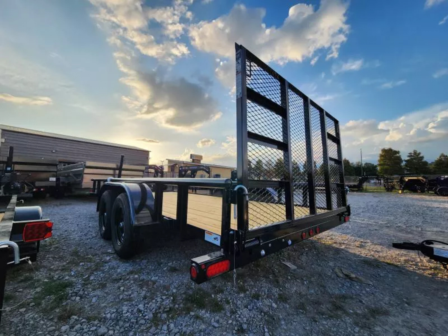 New 2026 Top Hat Trailers PIPE TOP 83"X16' Rear Gate Square Tube 7k GvwrUtility Trailer