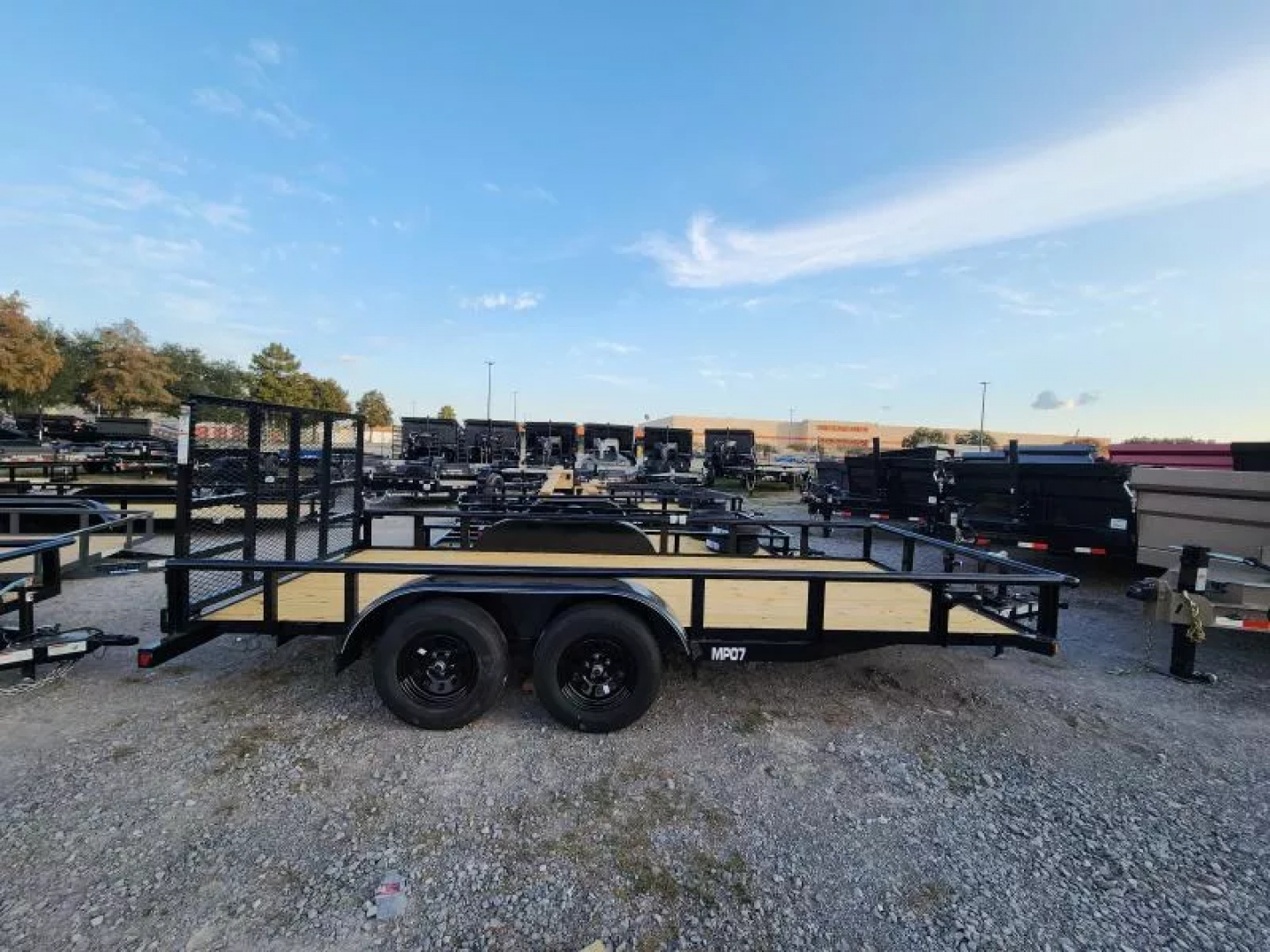 New 2026 Top Hat Trailers PIPE TOP 83"X16' Rear Gate Square Tube 7k GvwrUtility Trailer