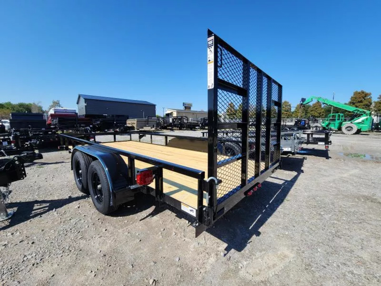 New 2026 Top Hat Trailers 77"x16' Square Tube Rails & Gate Springs and Hinges Utility Trailer