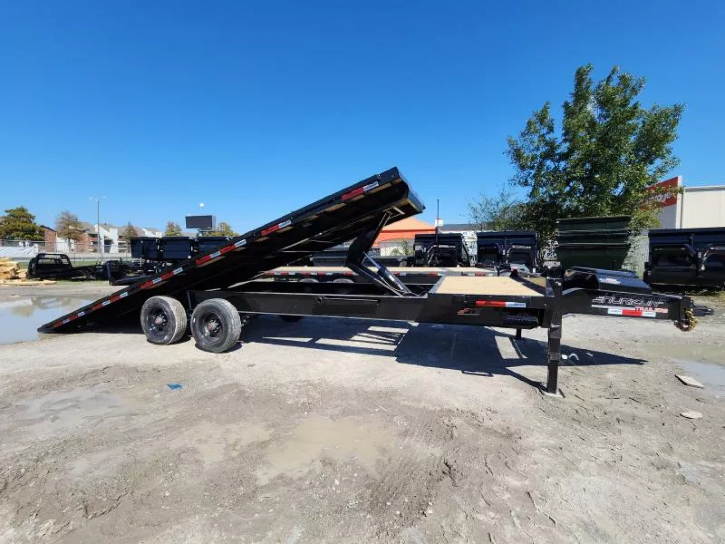 New 2026 Horizon Trailers FTS 28'X102" Partial Power Tilt With Stationary Deck 21k Gvwr 10K Axles 18 Ply Tires Tilt Trailer