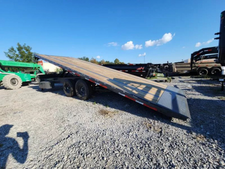 New 2026 Horizon Trailers FFT 24' X102" Heavy Duty Power Tilt 14000# Gvwr With 7k Axles  Tilt Trailer