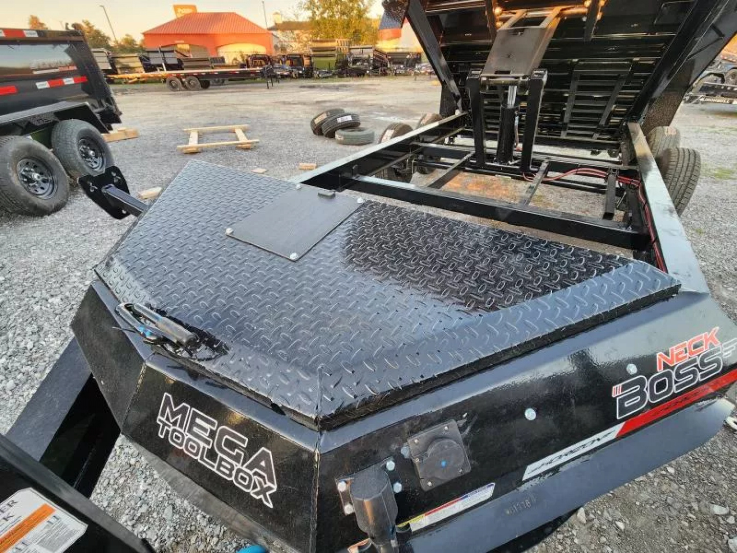 New 2026 Horizon Trailers 14'x83" With Low Sides 14k Gvwr Slide in Ramps 7K Axles BP Dump Trailer