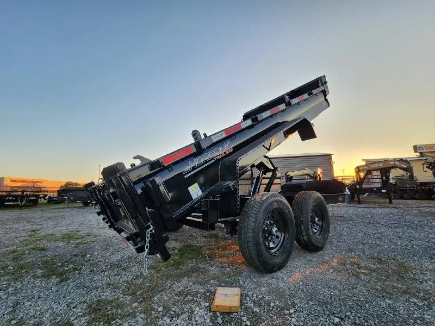 New 2026 Horizon Trailers 14'x83" With Low Sides 14k Gvwr Slide in Ramps 7K Axles BP Dump Trailer