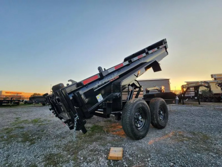 New 2026 Horizon Trailers 14'x83" With Low Sides 14k Gvwr Slide in Ramps 7K Axles BP Dump Trailer