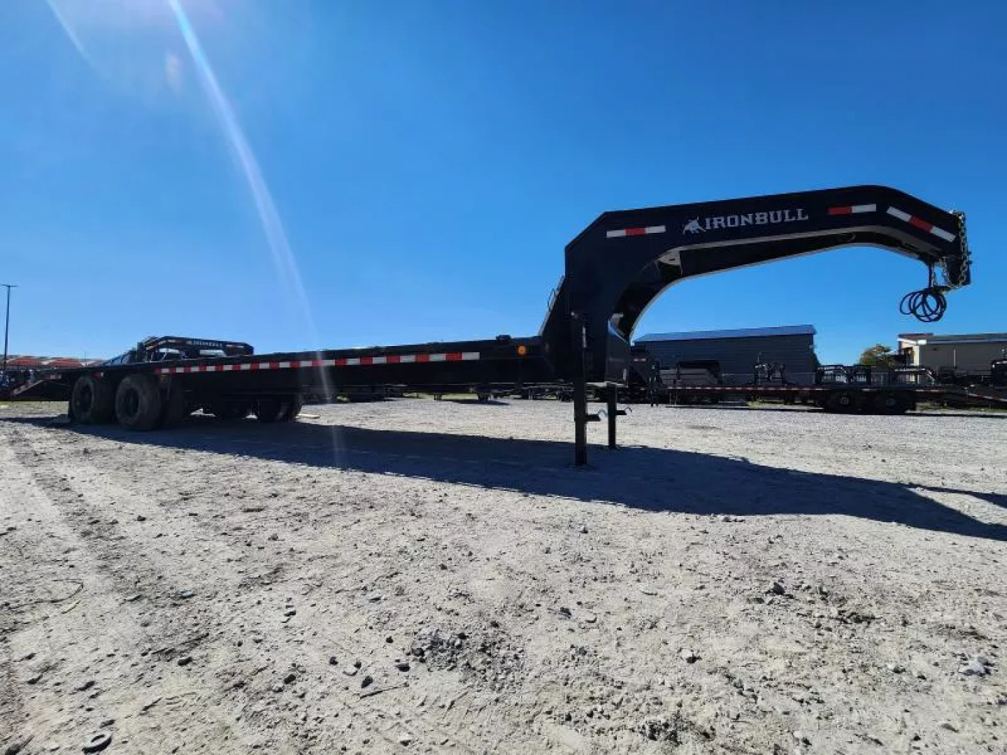 New 2026 Iron Bull FLG0232102 Flatbed Trailer 32' Gooseneck (27+5) Rampage Ramps