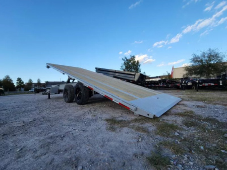 New 2026 Horizon Trailers FFT 24' X102" BP 10k Axles  21k Gvwr 18 Ply Tires Tool Box Tilt Trailer