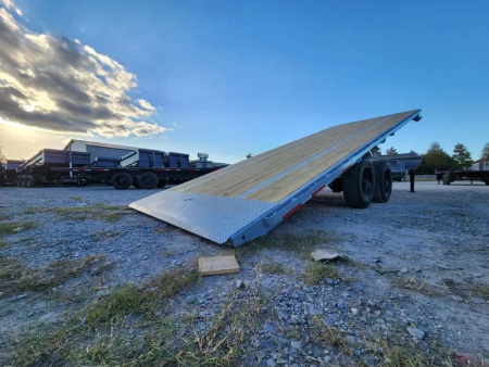 New 2026 Horizon Trailers FFT 24' X102" BP 10k Axles  21k Gvwr 18 Ply Tires Tool Box Tilt Trailer