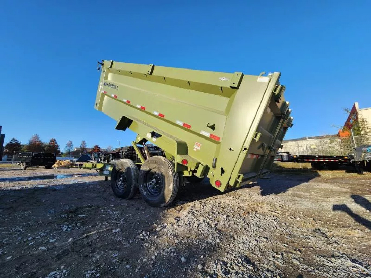 New 2026 Iron Bull DTB Model 83x14' With 4' Sides Military Green 7Ga Floor