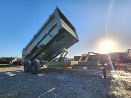 New 2026 Iron Bull DTB Model 83x14' With 4' Sides Military Green 7Ga Floor