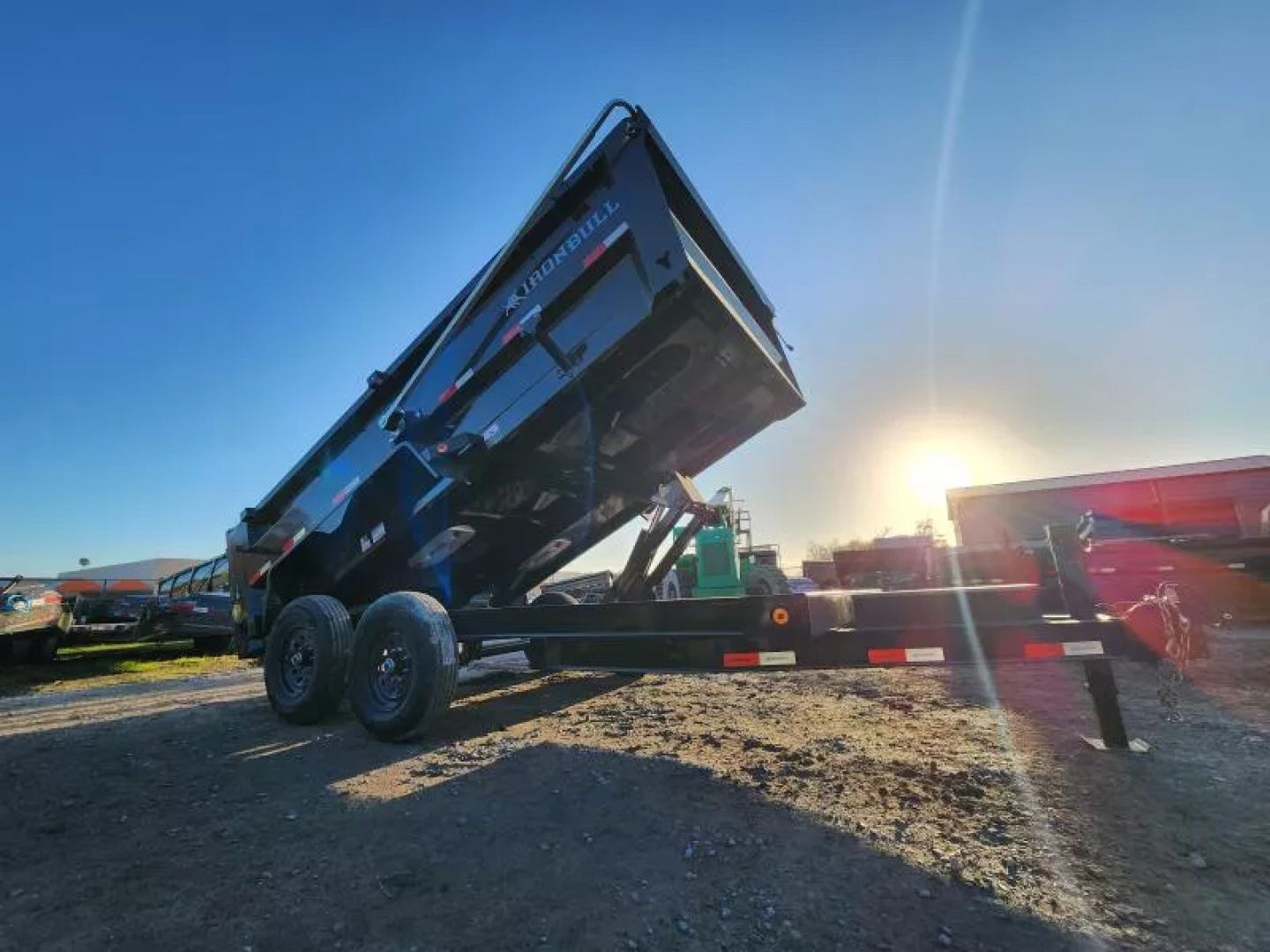 New 2026 Iron Bull DTB Model 83x14' With 3' Sides Crank Tarp System with 7Ga Floor