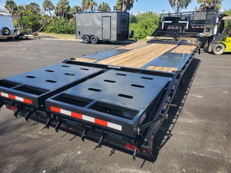 New 2026 Sure-Trac 8.5X20+5 TANDEM AXLE 22500 LB GVWR Deckover Trailer WITH FULL WIDTH RAMPS, DUALLY TIRES, DUAL JACKS