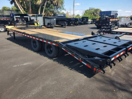 New 2026 Sure-Trac 8.5X20+5 TANDEM AXLE 22500 LB GVWR Deckover Trailer WITH FULL WIDTH RAMPS, DUALLY TIRES, DUAL JACKS