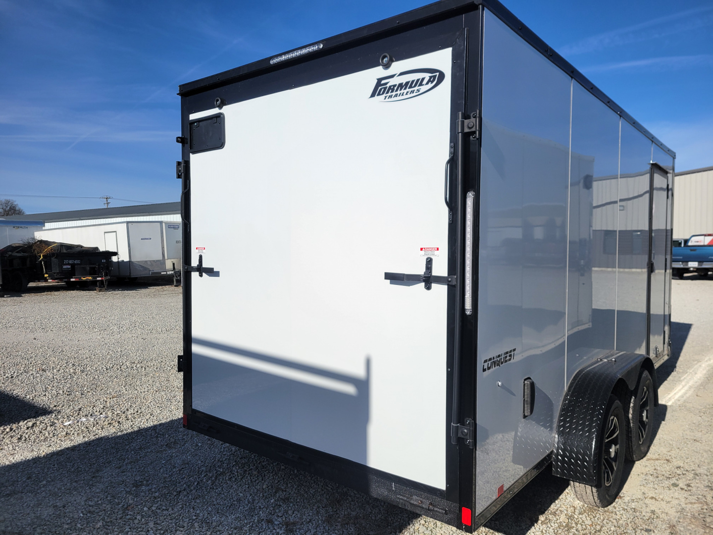 New 2026 Formula Trailers 7x16 Conquest Flat Top Sloped V-Nose 7K Cargo / Enclosed Trailer