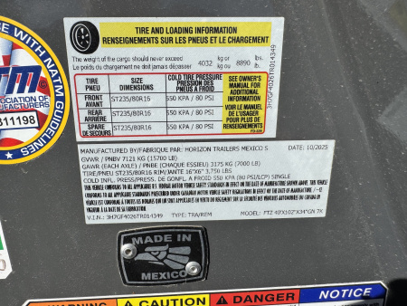 New 2026 Horizon Trailers FTZ 40' Gooseneck Mega Ramps 7k Equipment Trailer