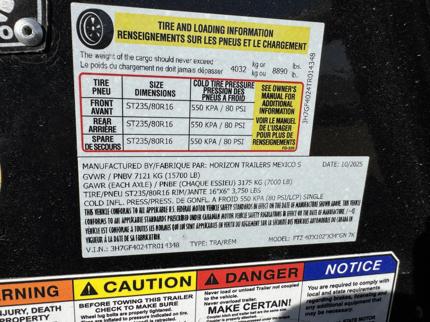 New 2026 Horizon Trailers FTZ 40' Gooseneck Mega Ramps 7k Equipment Trailer