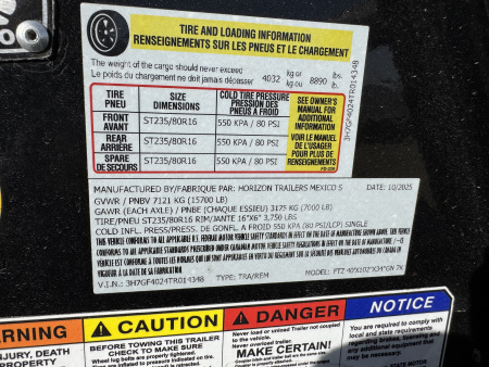 New 2026 Horizon Trailers FTZ 40' Gooseneck Mega Ramps 7k Equipment Trailer