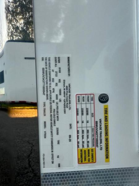 New 2026 Vintage 34’ Tag Race Trailer