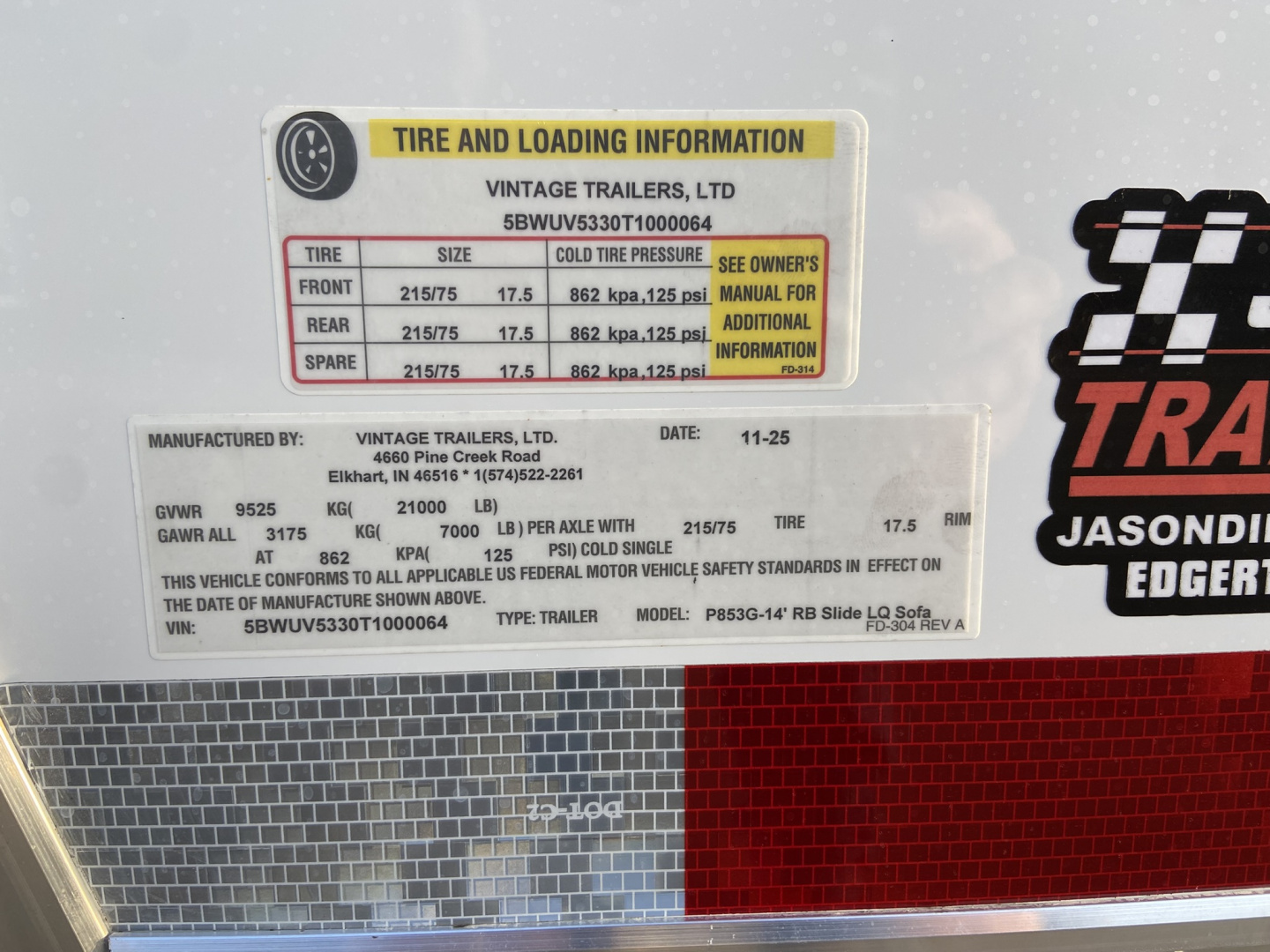 New 2026 Vintage Living Quarters Racing Trailer