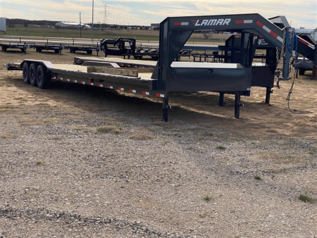 New 2026 Lamar Trailers 102" x 40' Gooseneck Triple Axle 7k Equipment Trailer