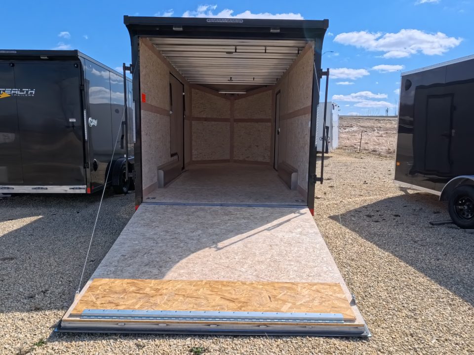 New 2026 Stealth Trailers 7.5 x 16 x 7 COBRA Enclosed Cargo with Sidewinder Side Escape Door, Rear Stabilizer Jacks, and 7K GVWR - Charcoal